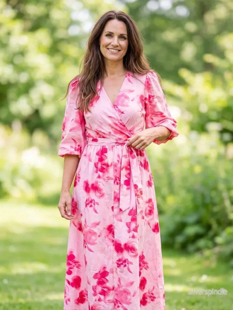 Sophie | Långärmad midiklänning med blommönster Sophie | Långärmad midiklänning med blommönster