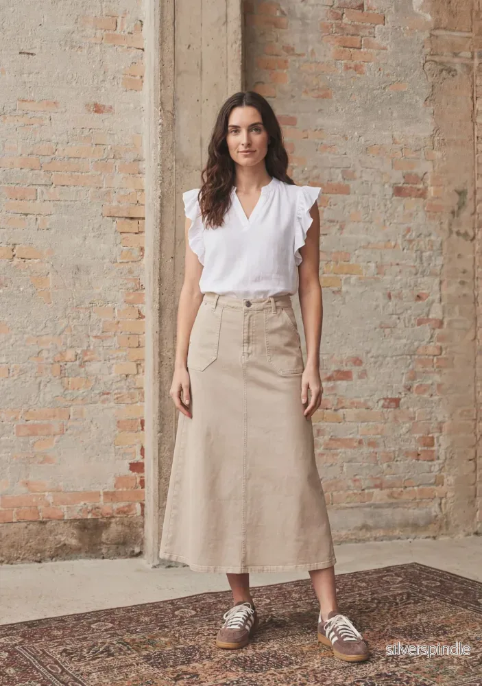 Como Twill Skirt - Dark Sand - Bild 2
