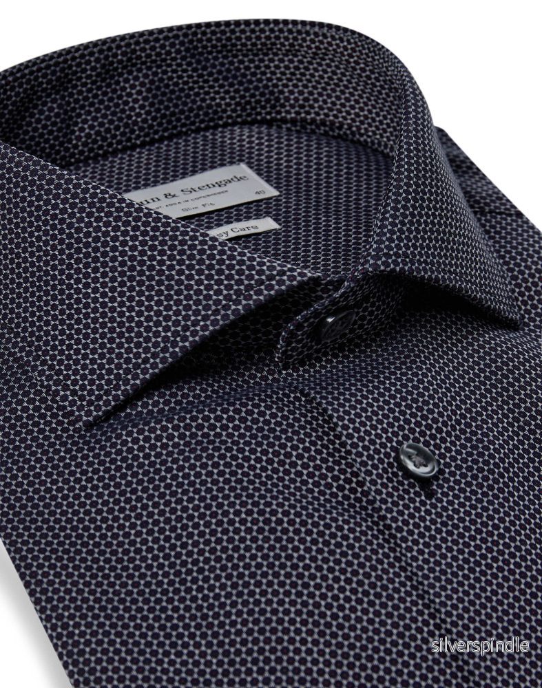 BS Gray Slim Fit Skjorta - Navy - Bild 2