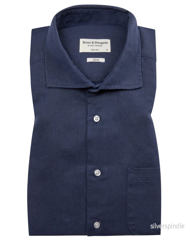 BS Ricciardo Casual Slim Fit Skjorta - Navy