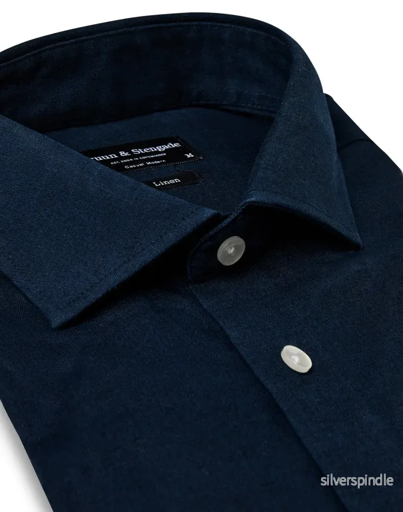 BS Butkus Casual Modern Fit Skjorta - Navy - Bild 2