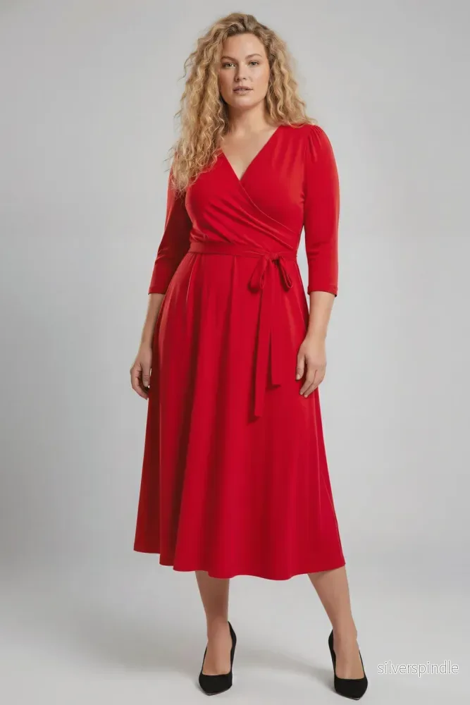 Ready to go midi jersey dress - True Red - Bild 2