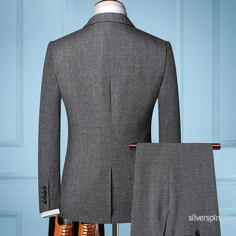 Elegant Kostym Herr | 3-delad Slim Fit med Modern Siluett | Perfekt för Formella Evenemang - Bild 3