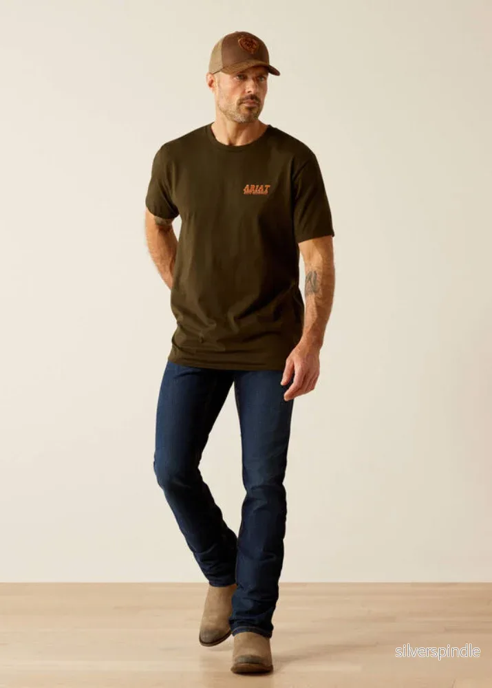 Ariat Possum DN A Half SS Shirt Dark Olive Ariat Possum DN A Half SS Shirt Dark Olive