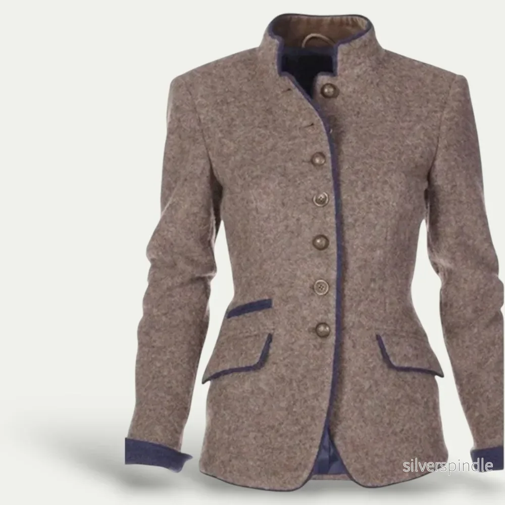 Skräddarsydd Kavaj Dam | Kort Kavaj med Stativkrage | Modern Siluett för Smart Casual Stil - Bild 2