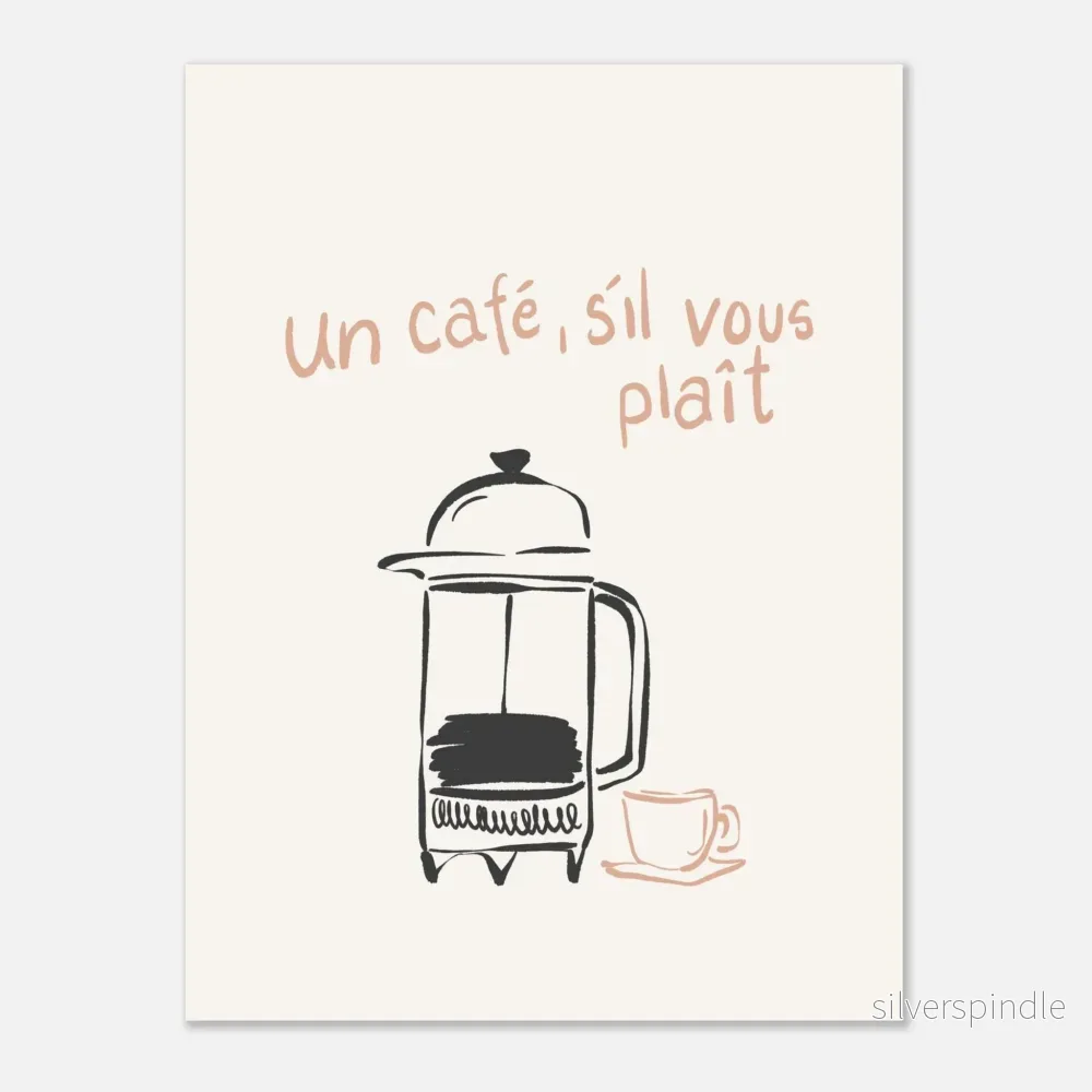 Kaffeposter Un café s'il vous plaît - Bild 2
