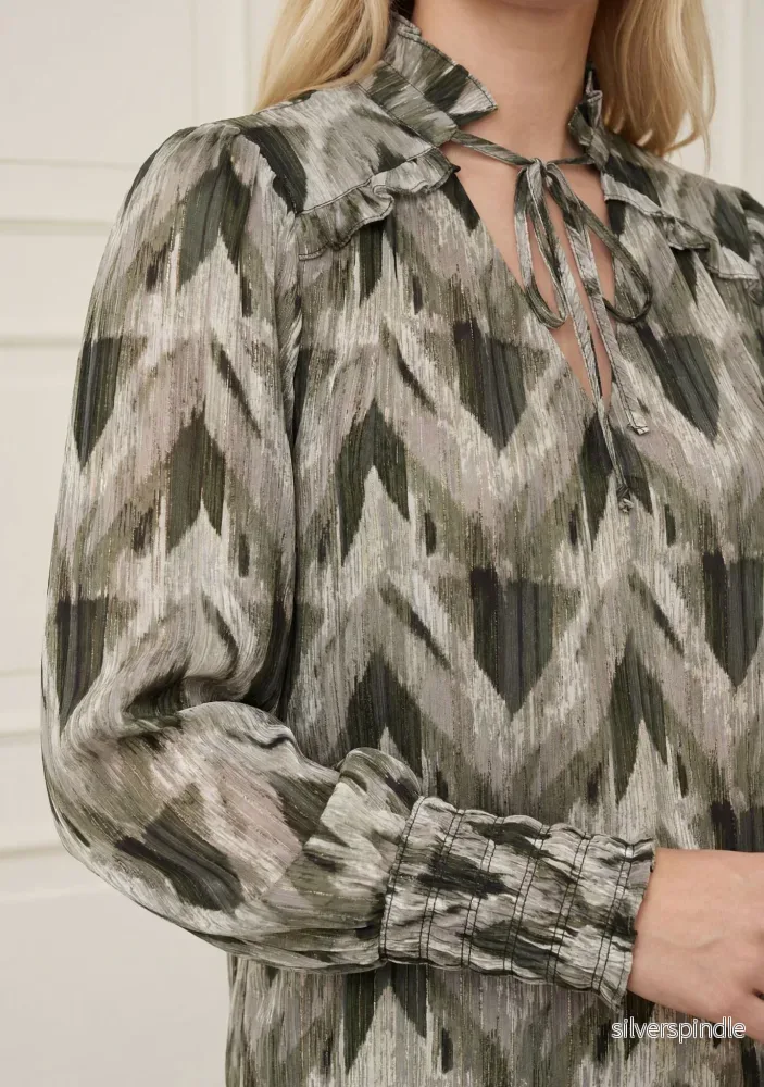 Kuna Blouse - Khaki ZigZag - Bild 3
