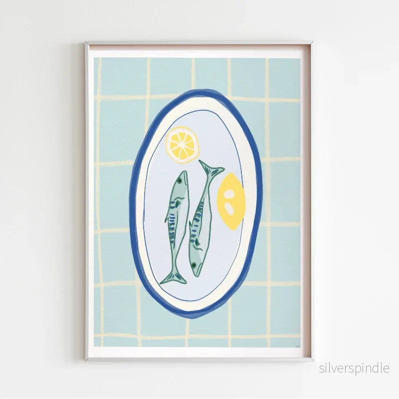 Sardinposter kök – retro med citron - Bild 3