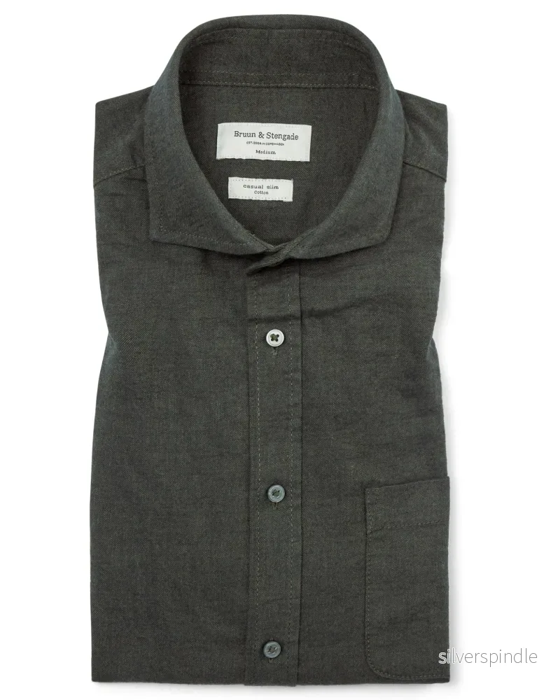 BS Sulayman Casual Slim Fit Skjorta - Green