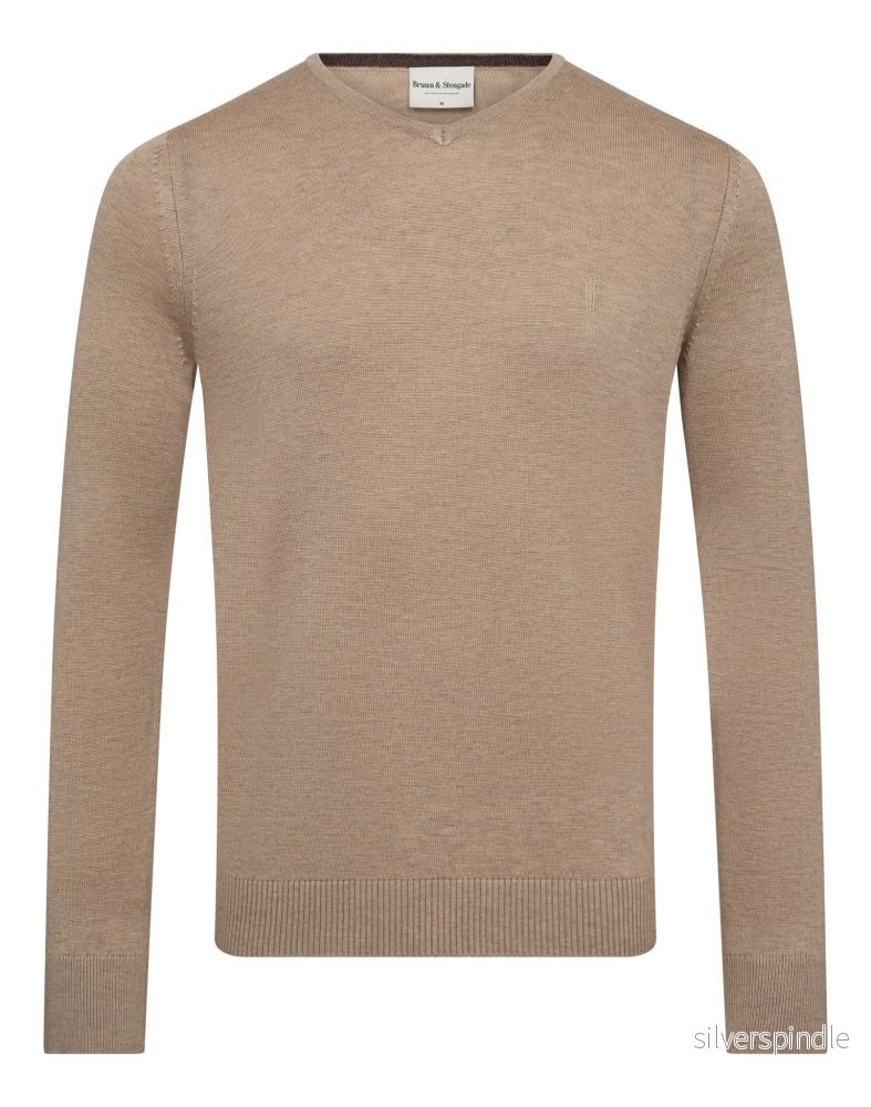 BS Uranus Regular Fit Stickat - Sand
