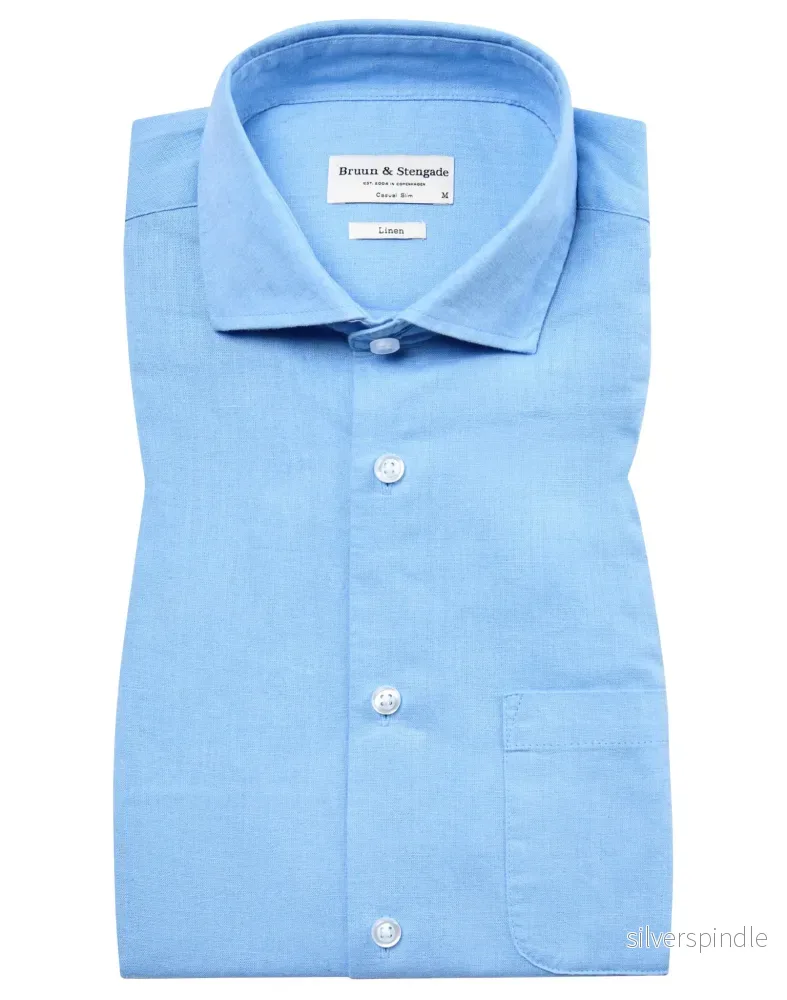BS Ferrol Casual Slim Fit Skjorta - Light Blue