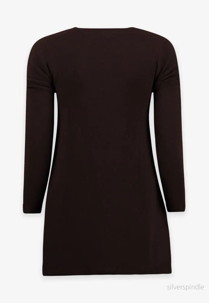 V-NECKED SWEATER - Brun - Bild 2