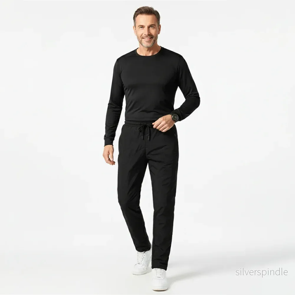 Termiska Joggers för Män | Fodrad Design med Justerbart Midjeband | Värme och Komfort för Kalla Förhållanden - Bild 2