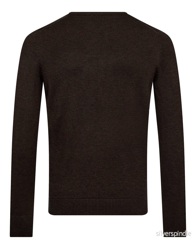 BS Jupiter Regular Fit Stickat - Dark Brown - Bild 2
