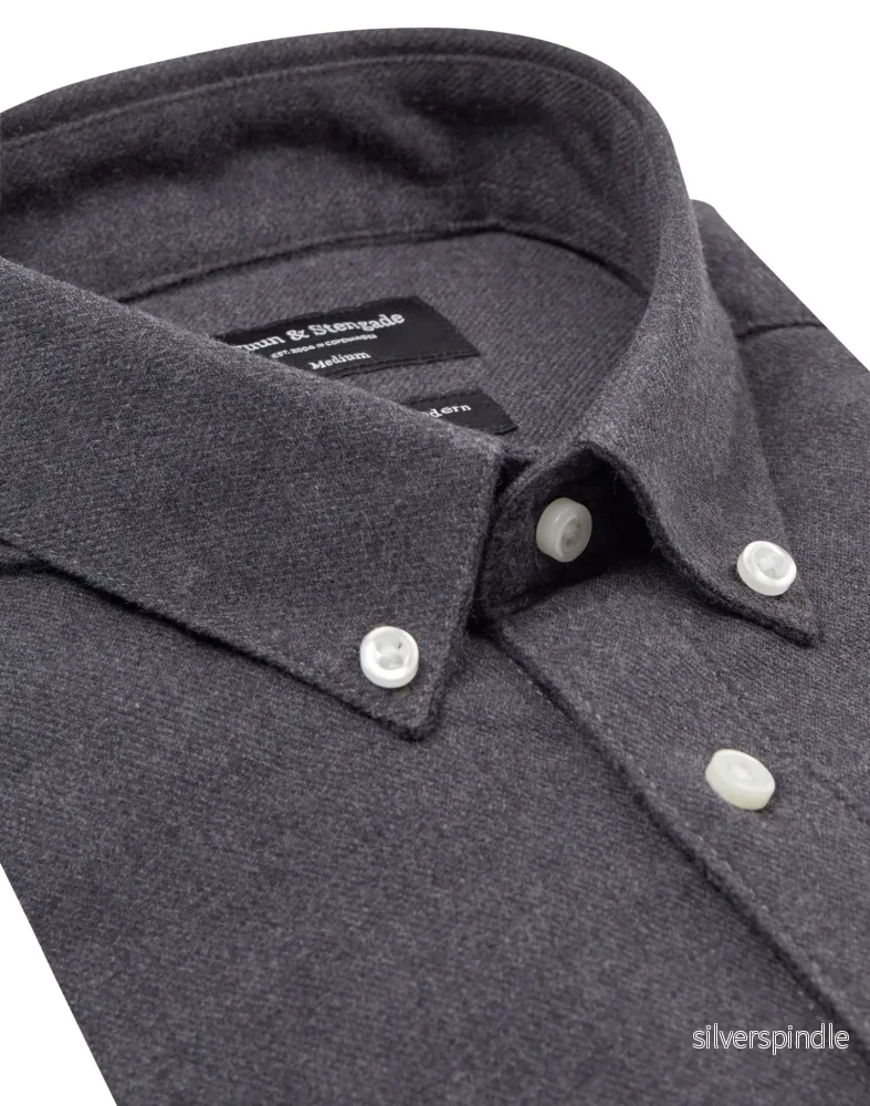 BS Ebruma Casual Modern Fit Skjorta - Dark Grey - Bild 2