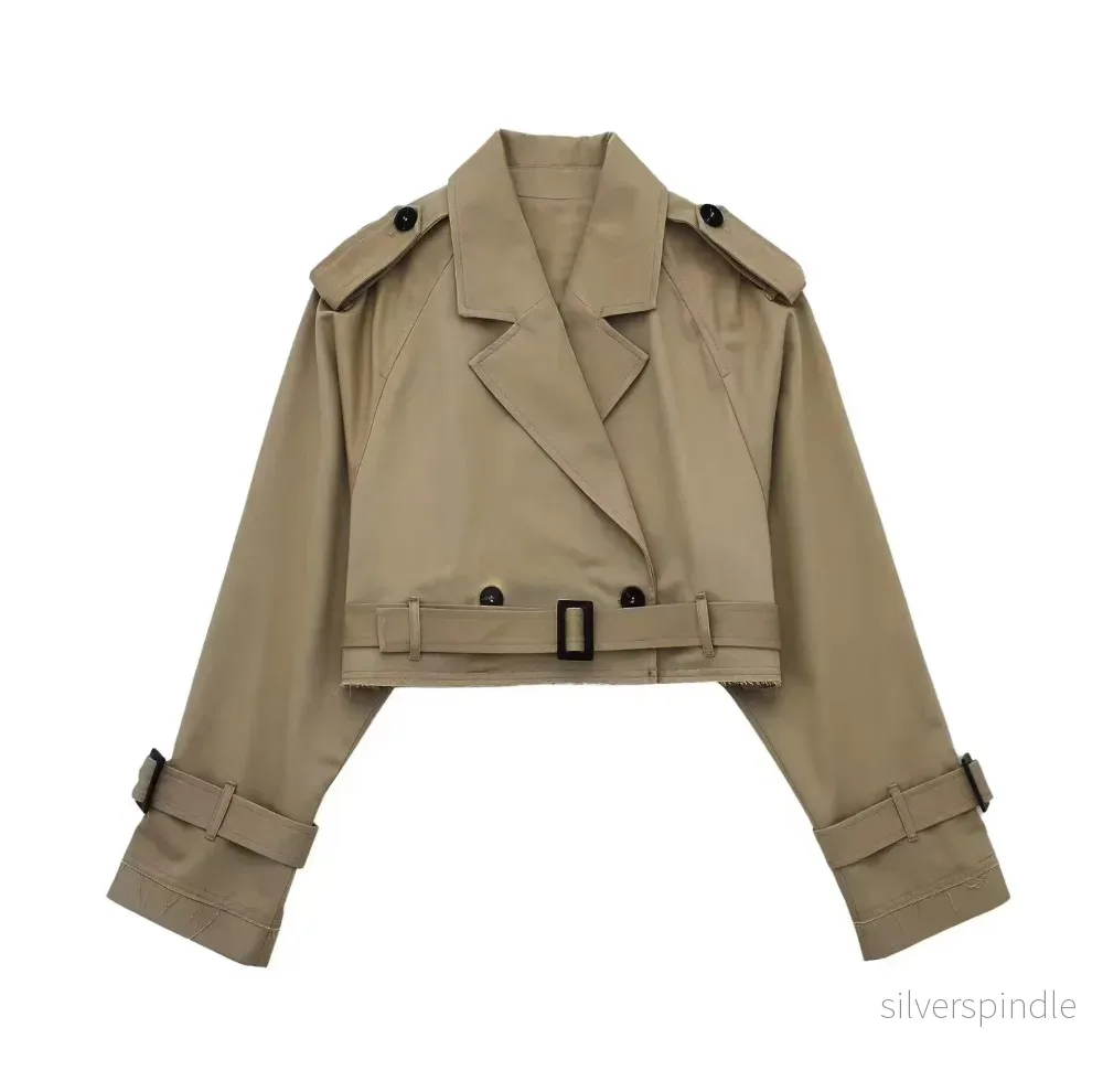 Elegant Kappa | Beskuren Trenchcoat för Kvinnor med Justerbart Midjebälte | Modern Design för Stil och Komfort