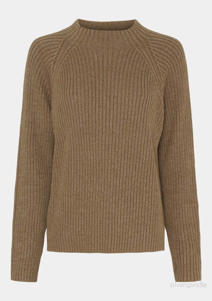 Tine Highneck Pullover – Camel