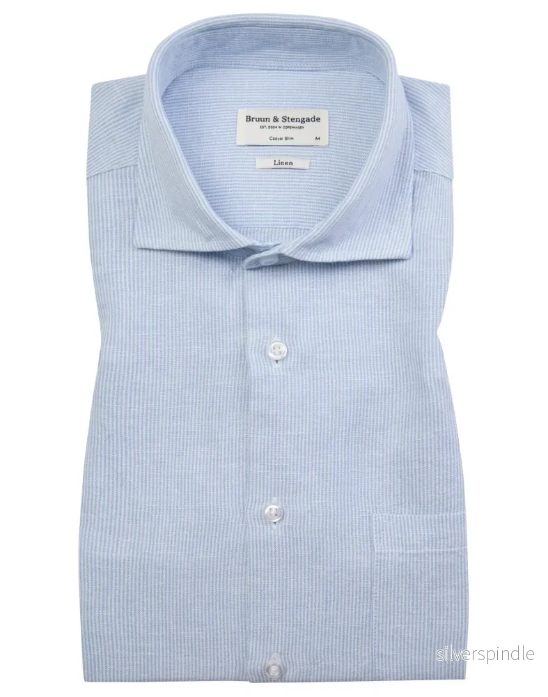 BS Alonso Casual Slim Fit Skjorta – Light Blue/White BS Alonso Casual Slim Fit Skjorta – Light Blue/White