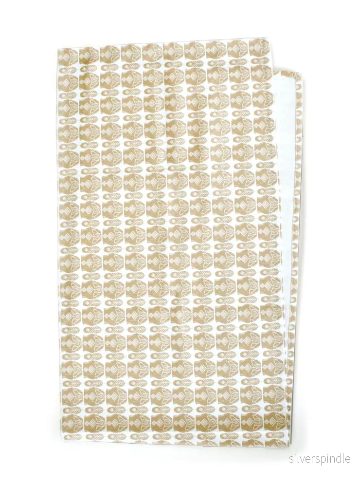 Löpare Rytm Bomull Terrakotta/Vit 40×140 cm