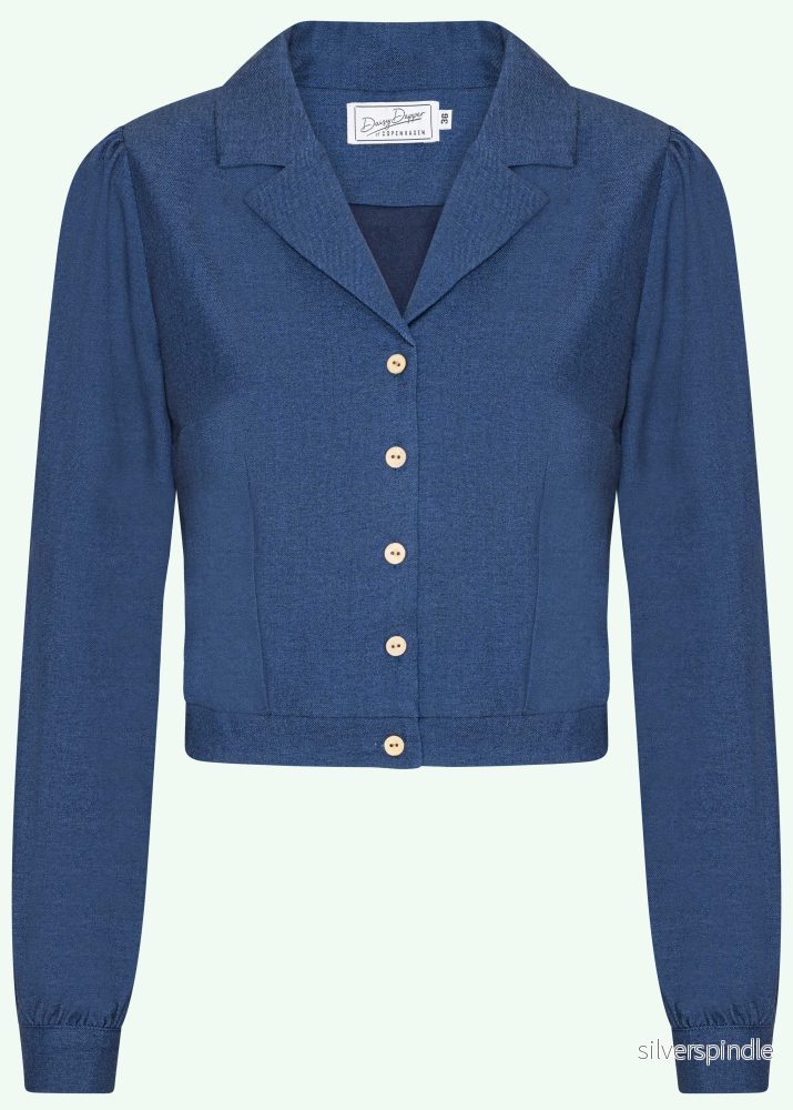 Daisy långärmad skjorta – denimlook