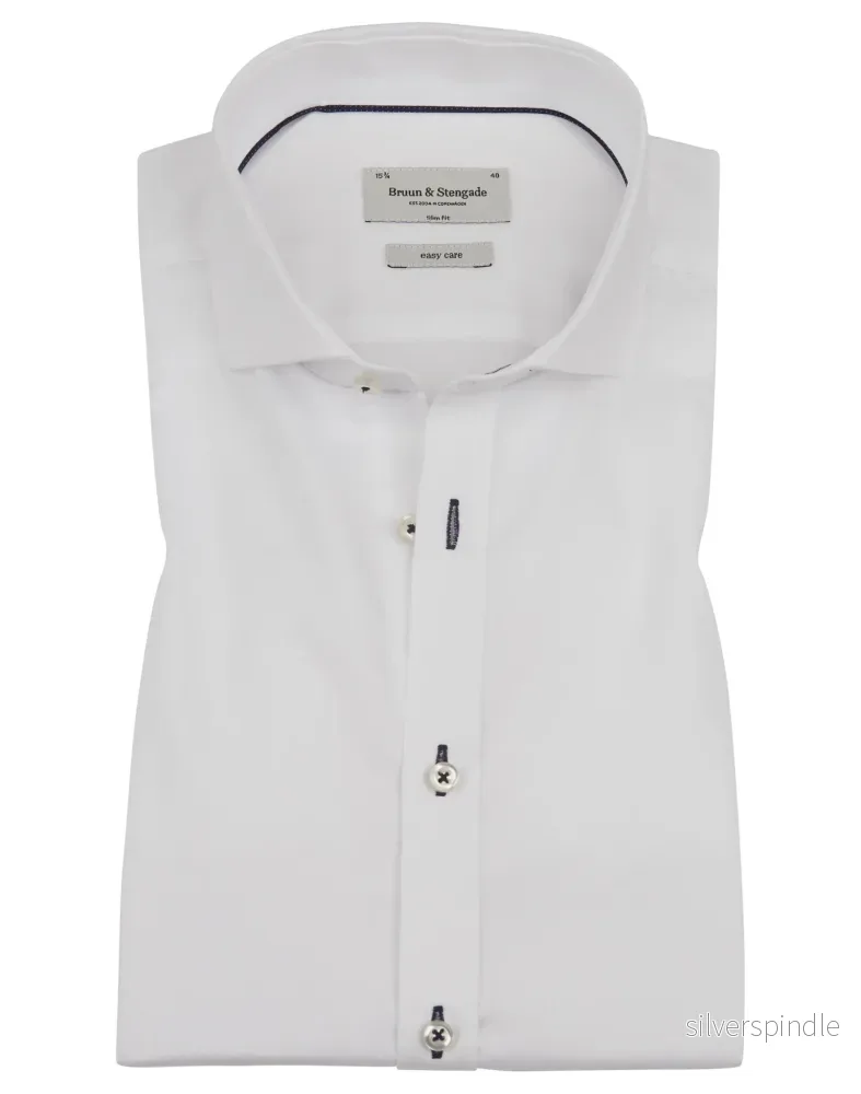 BS Tung slim fit skjorta - White