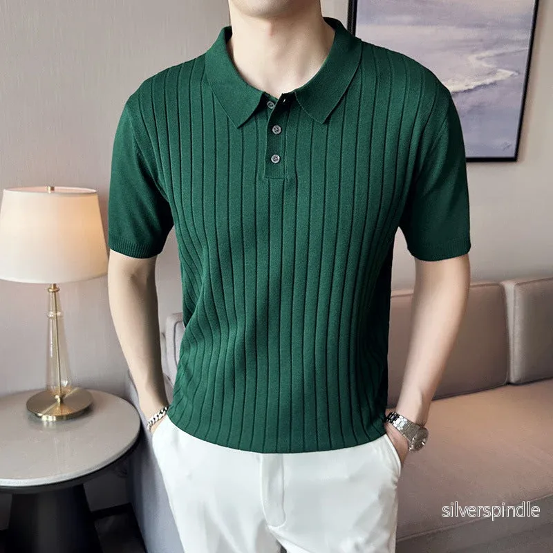 Ethan | Klassisk Randig Poloshirt med Kort Ärmar - Bild 3