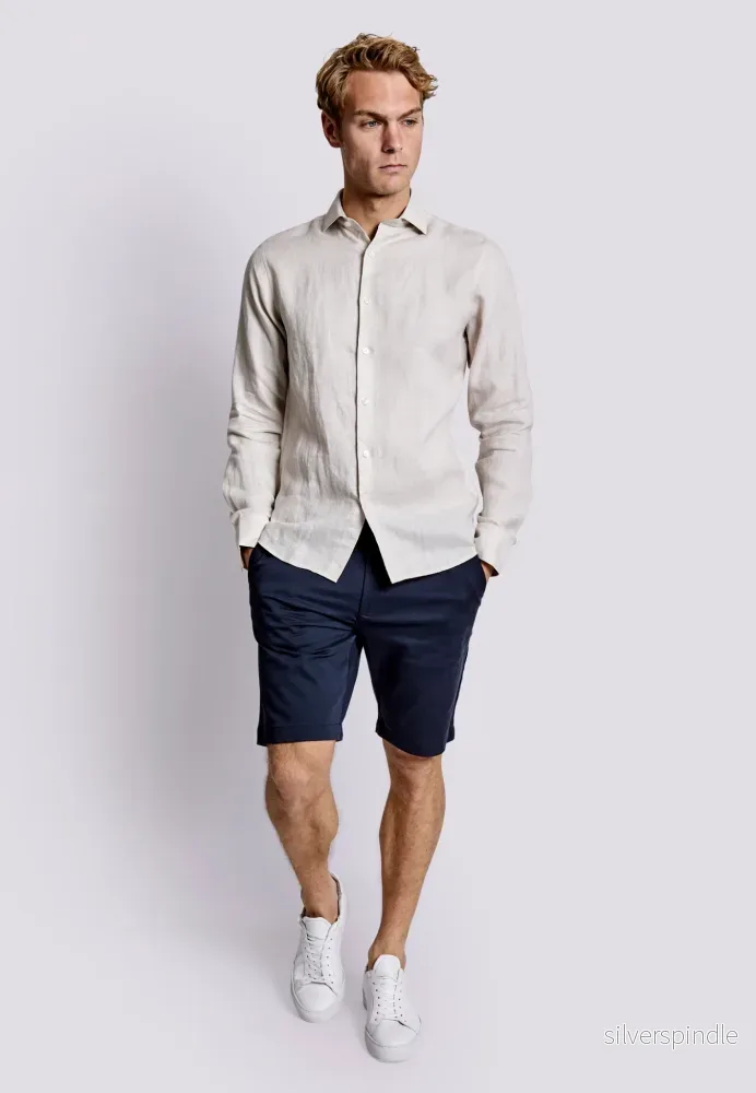 BS Sevilla Casual Slim Fit Skjorta - Sand - Bild 3