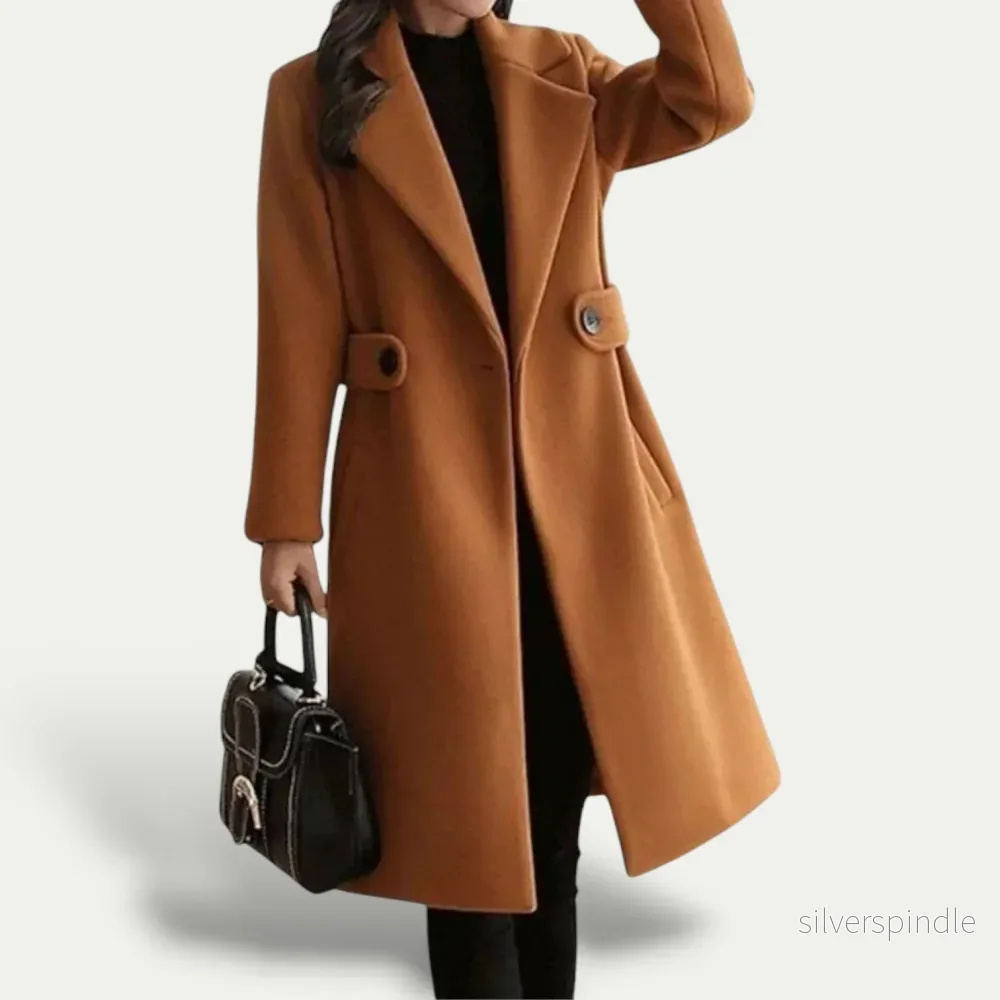 Elegant Kappa | Maxi Kappa för Kvinnor med Bred Slag och Diskreta Fickor | Perfekt för Höst och Vinter - Bild 2