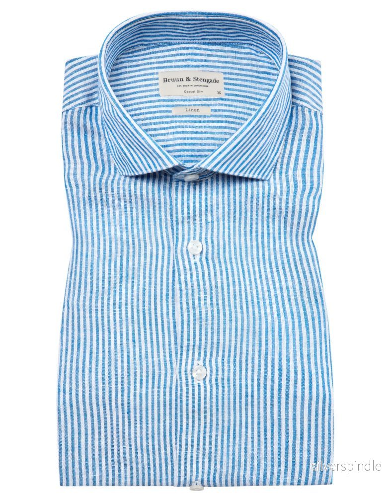 BS Palma Casual Slim Fit Skjorta – Blue/White BS Palma Casual Slim Fit Skjorta – Blue/White