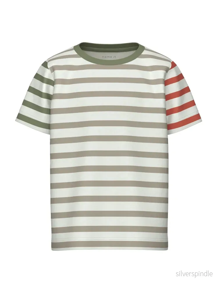 Kortärmad T-shirt med ränder