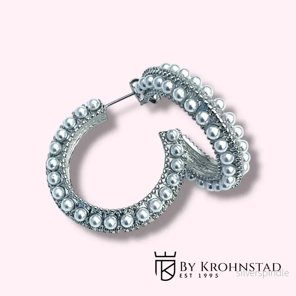 Pearl silver hoop Pearl silver hoop