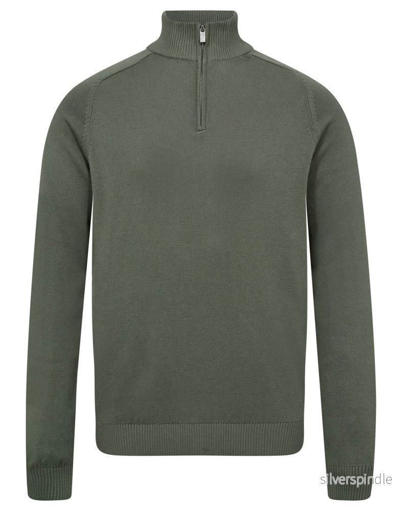 BS Ilario Regular Fit Stickat - Green