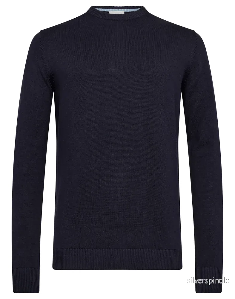 BS Peo Regular Fit Stickat – Navy BS Peo Regular Fit Stickat – Navy