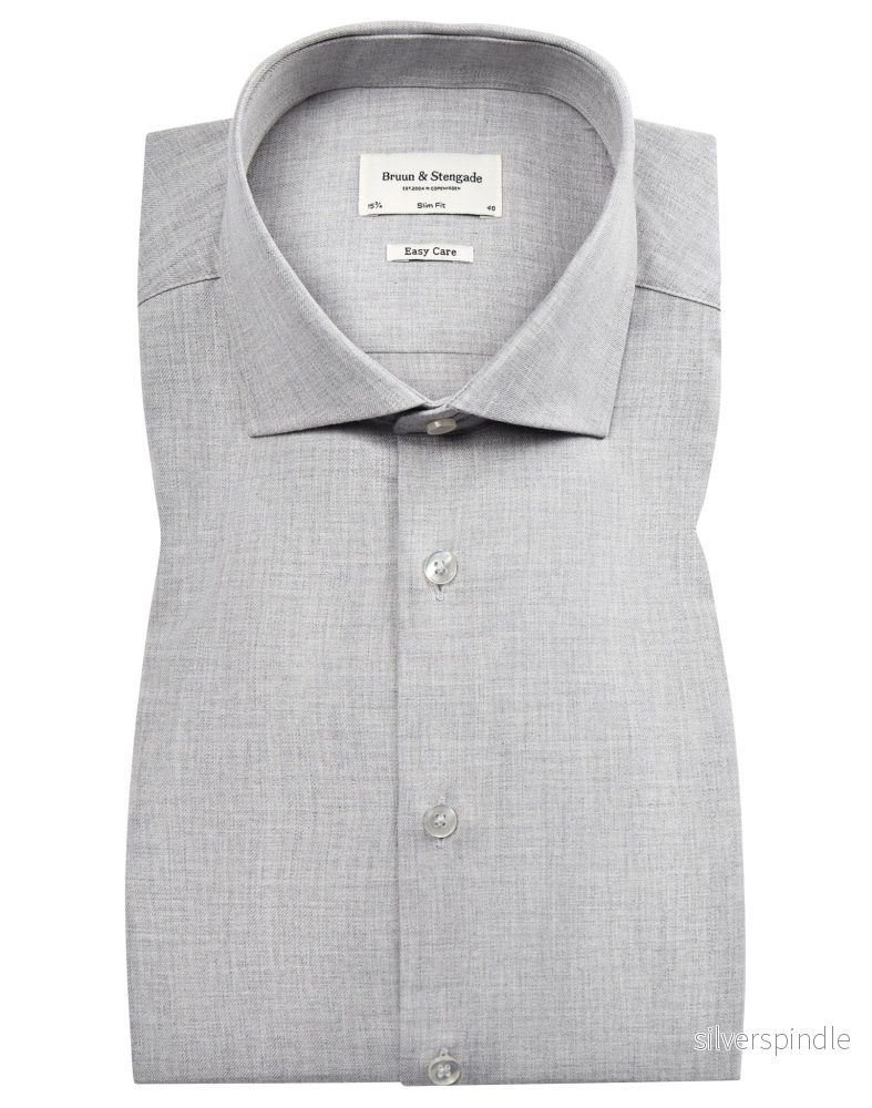 BS Lincoln slim fit Skjorta - Ljusgrå