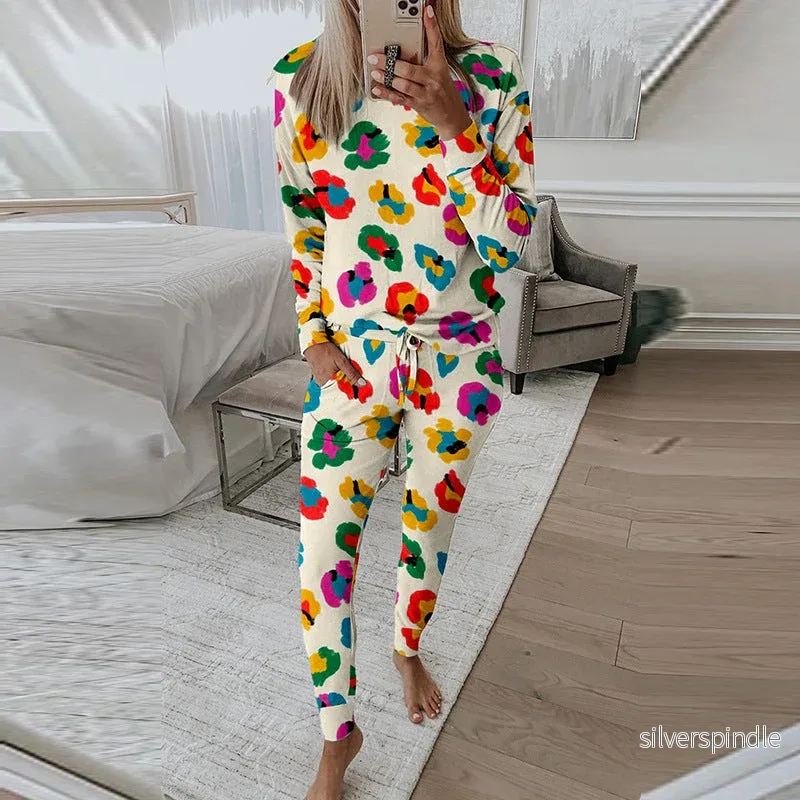 Sophie | Färgglad Långärmad Tvådelat Set Dam - Bild 3