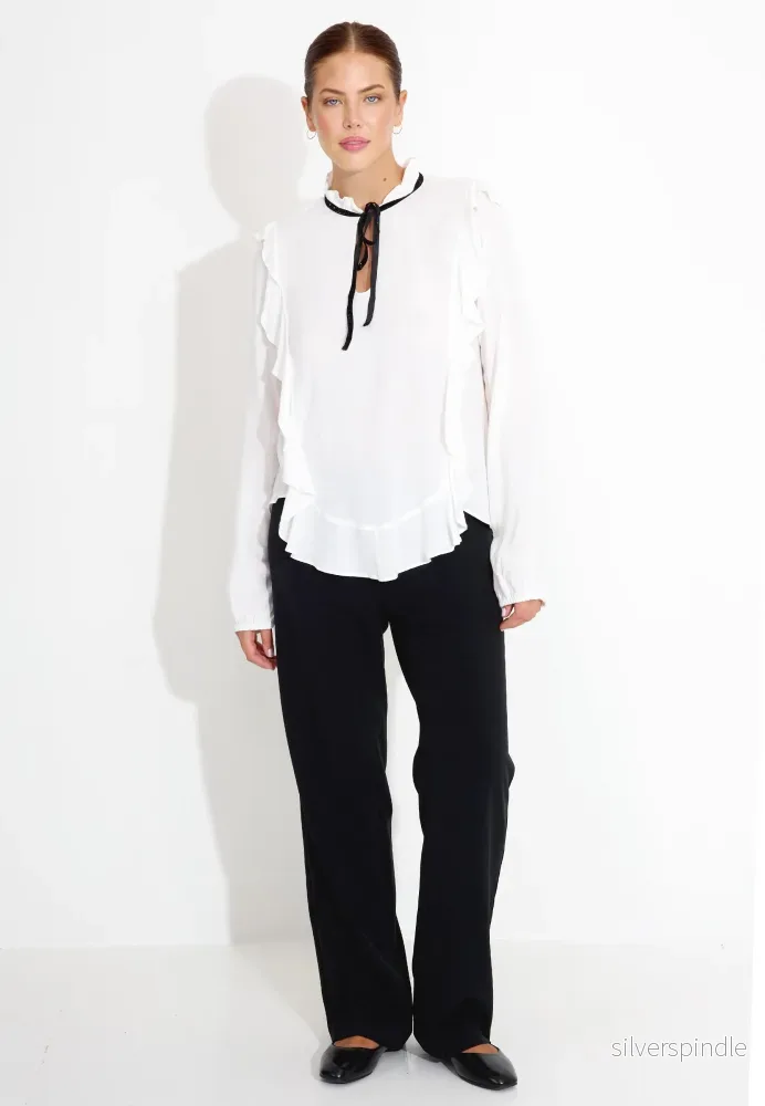 LISALOTTA BLOUSE SEASON - Vit