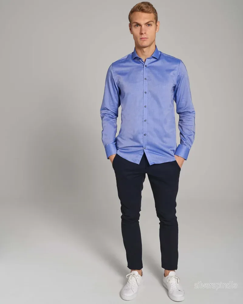 BS Matthaus Slim Fit Skjorta - Blue - Bild 3