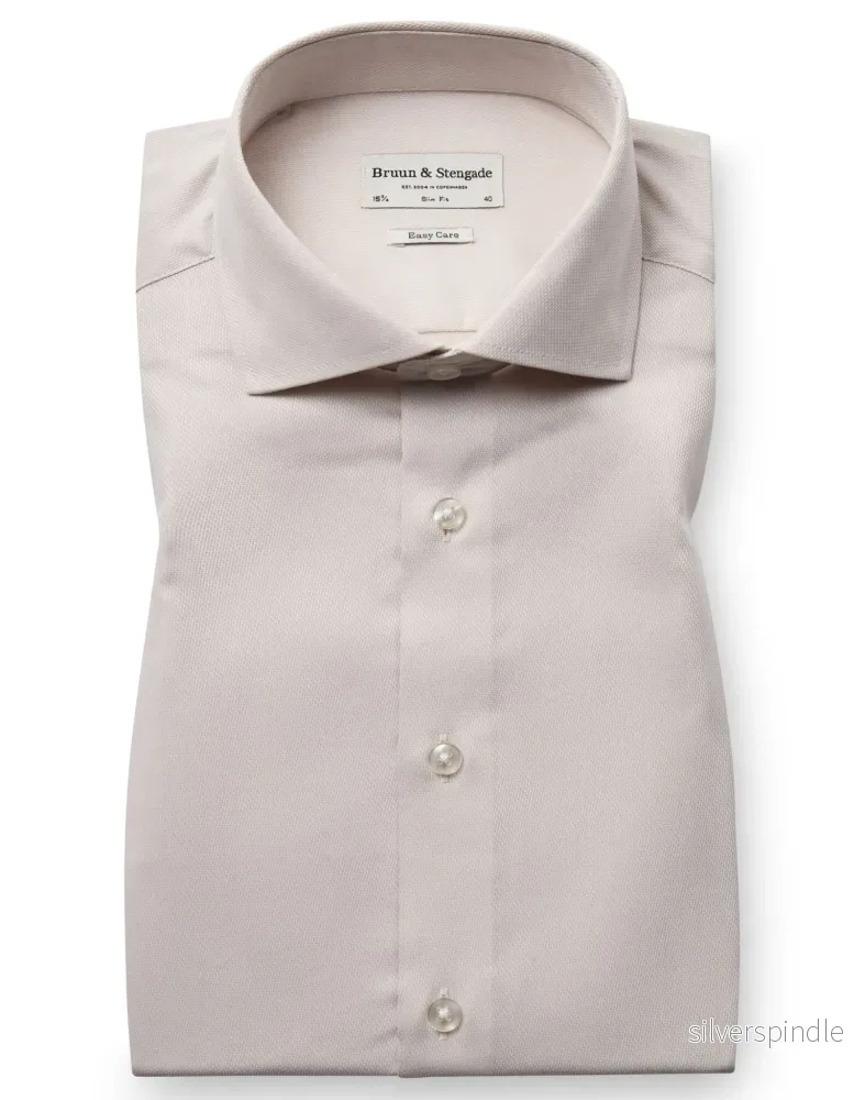 BS Rune Slim Fit Skjorta - Sand