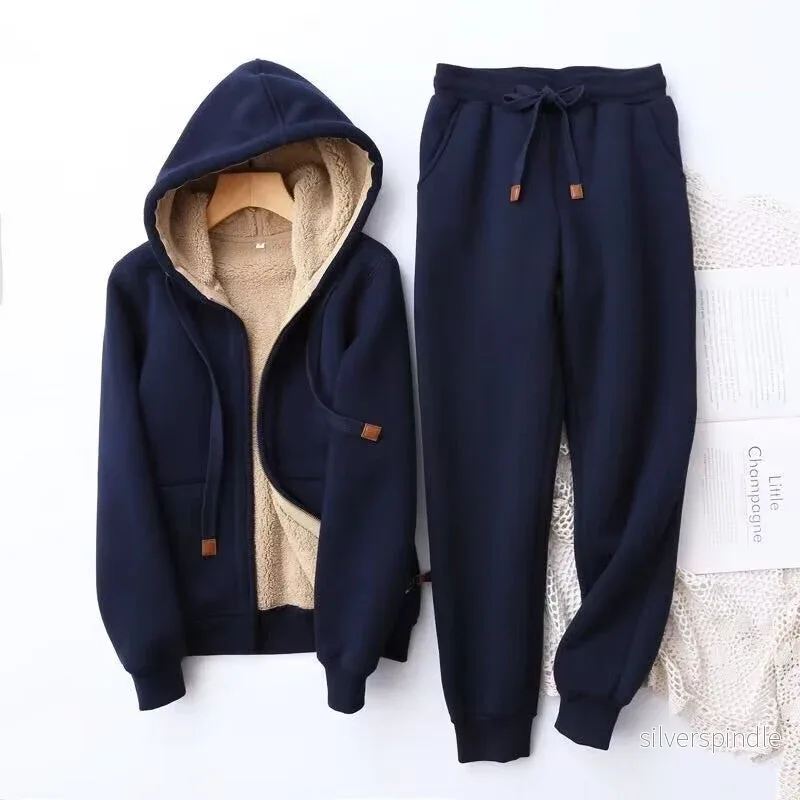 Vinterträningsoverall för Kvinnor | Isolerad Huvtröja & Joggingbyxor | Bekväm Design för Maximal Värme - Bild 3