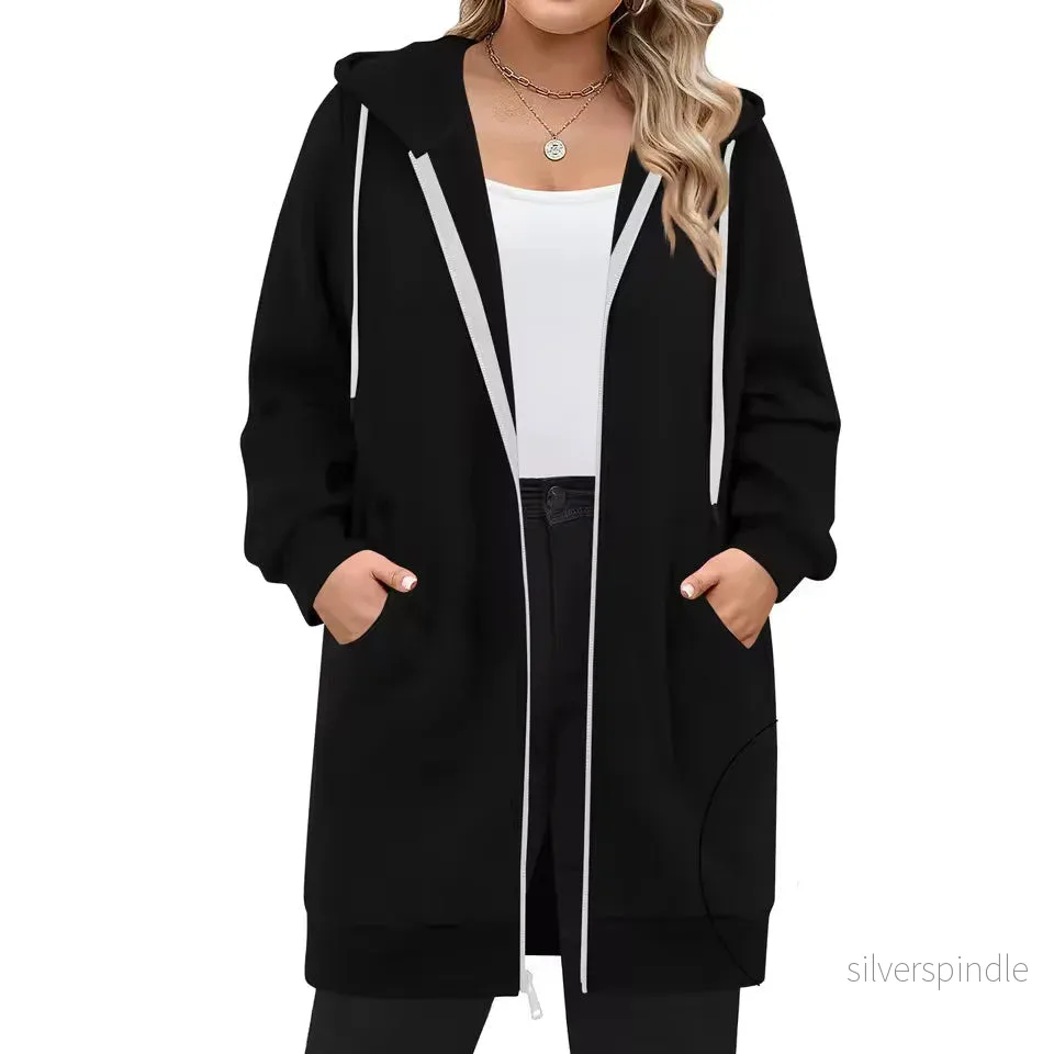 Oliver | Avslappnad Mjuk Hoodie med Huva och Frampåsar - Bild 3
