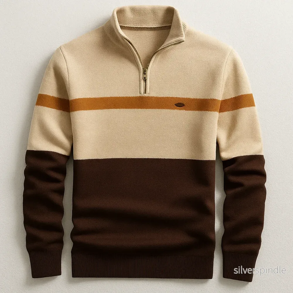 Ethan | Elegant Skräddarsydd Pullover Med Kvartsdragkedja - Bild 3