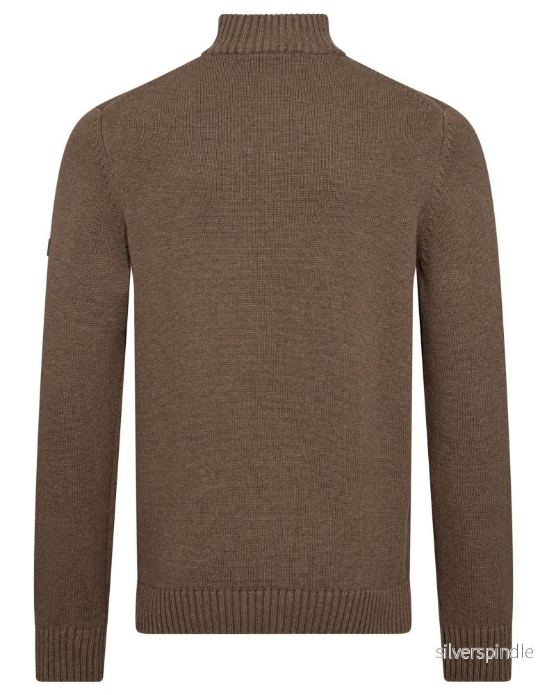 BS Stian Regular Fit Stickat - Brown - Bild 2