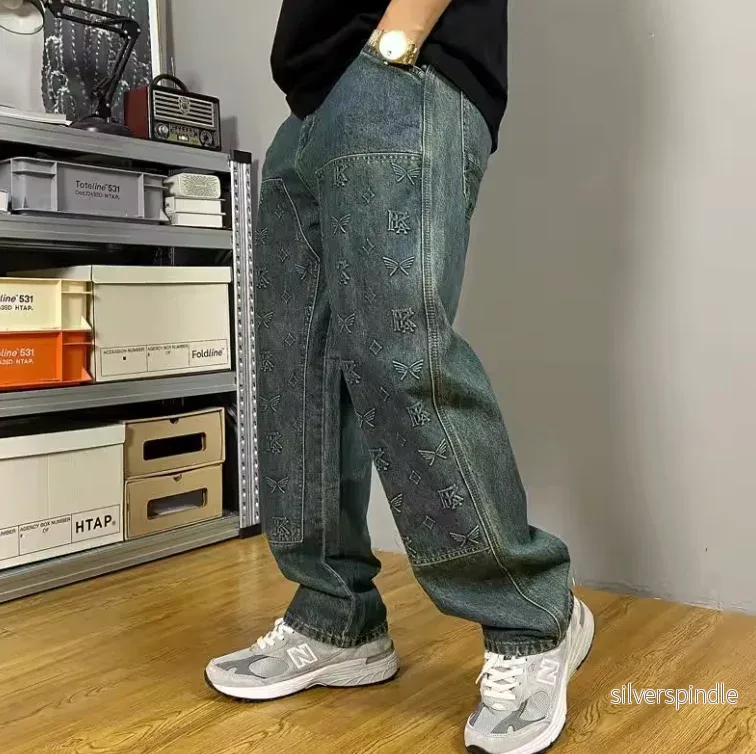 Ethan | Avslappnad Lös Passform Jeans med Broderat Mönster - Bild 2