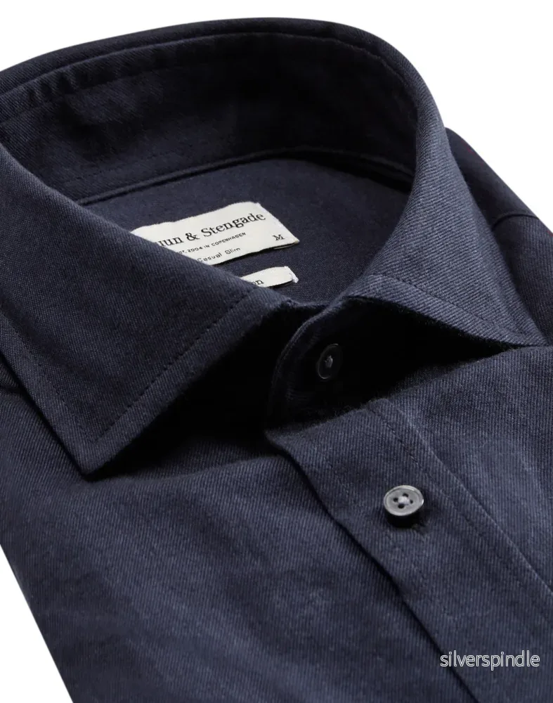BS Halden casual slim fit Skjorta - Navy - Bild 2