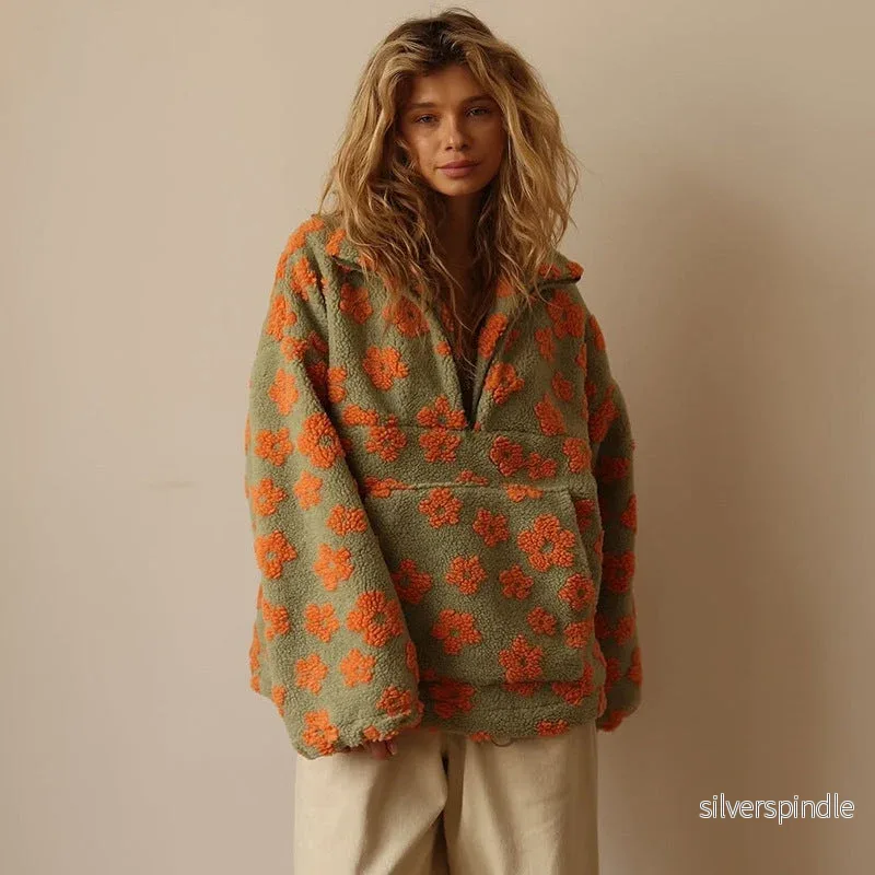 Sophia | Mjuk Blommönstrad Fleecepullover för Hösten - Bild 3