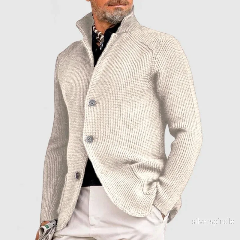 Noah | Strukturerad Cardigan med Ståkrage för Män - Bild 3