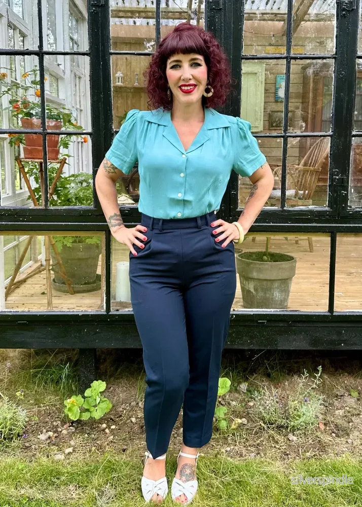 Dorothy Tapered ankelbyxa - navy - Bild 2