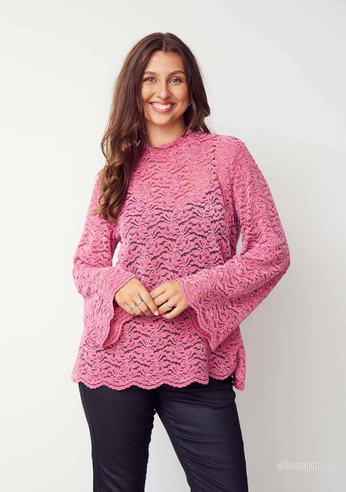 Kamille Lace Blouse - Cerise - Bild 2