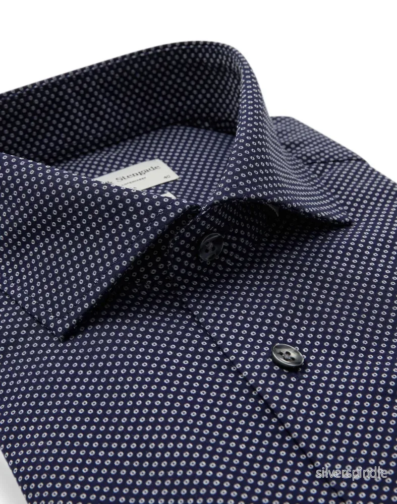 BS Tyreke Slim Fit Skjorta - Navy - Bild 2