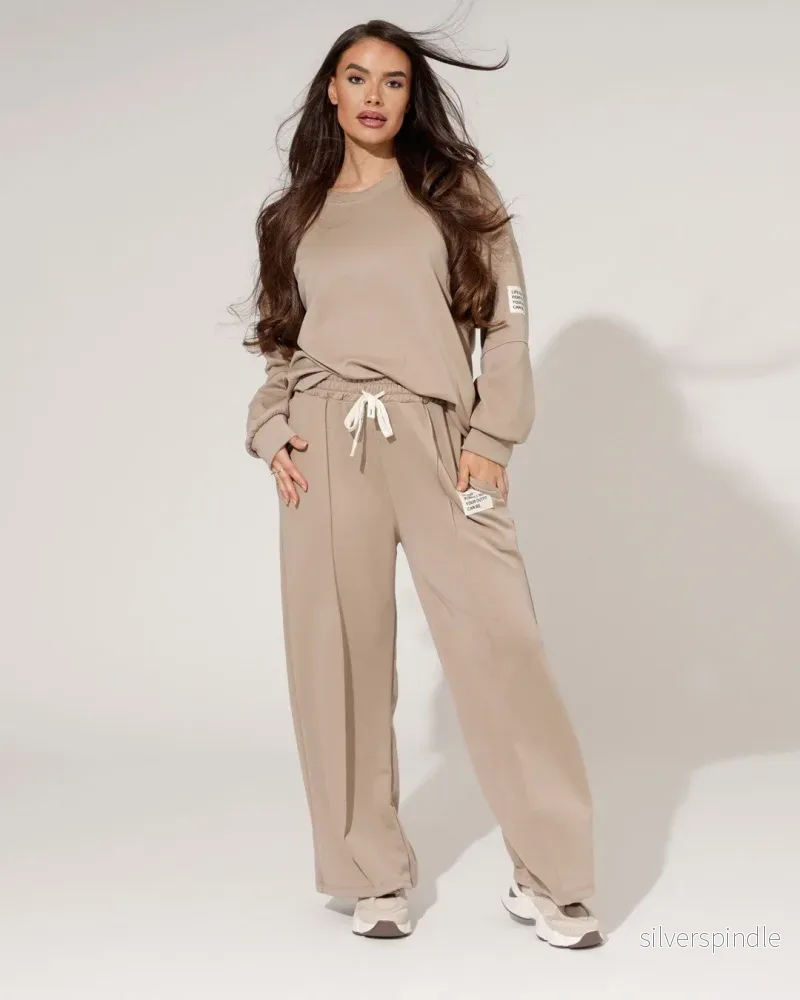 Mason | Avslappnad Loungewear Set med Vida Byxor och Lös Tröja Mason | Avslappnad Loungewear Set med Vida Byxor och Lös Tröja